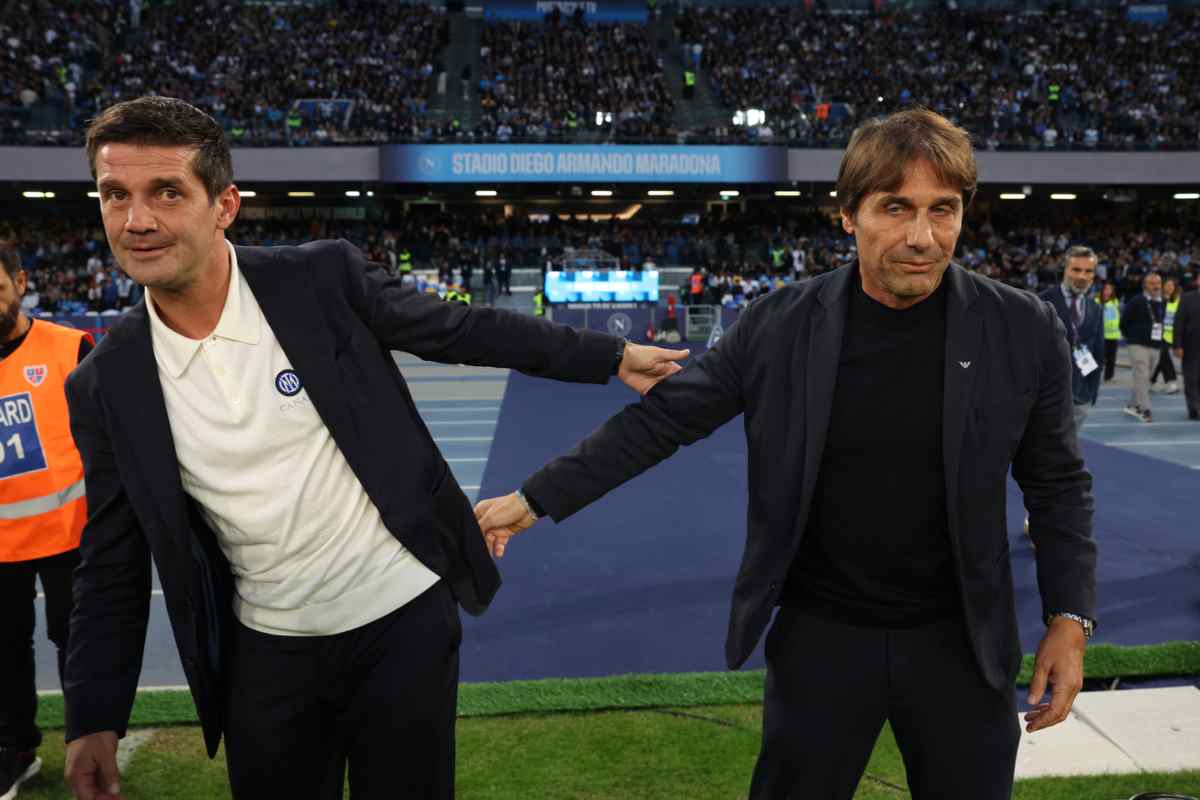 Chivu e Conte si salutano