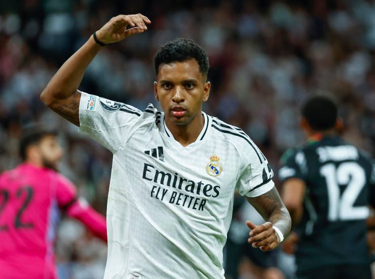 Rodrygo durante una partita